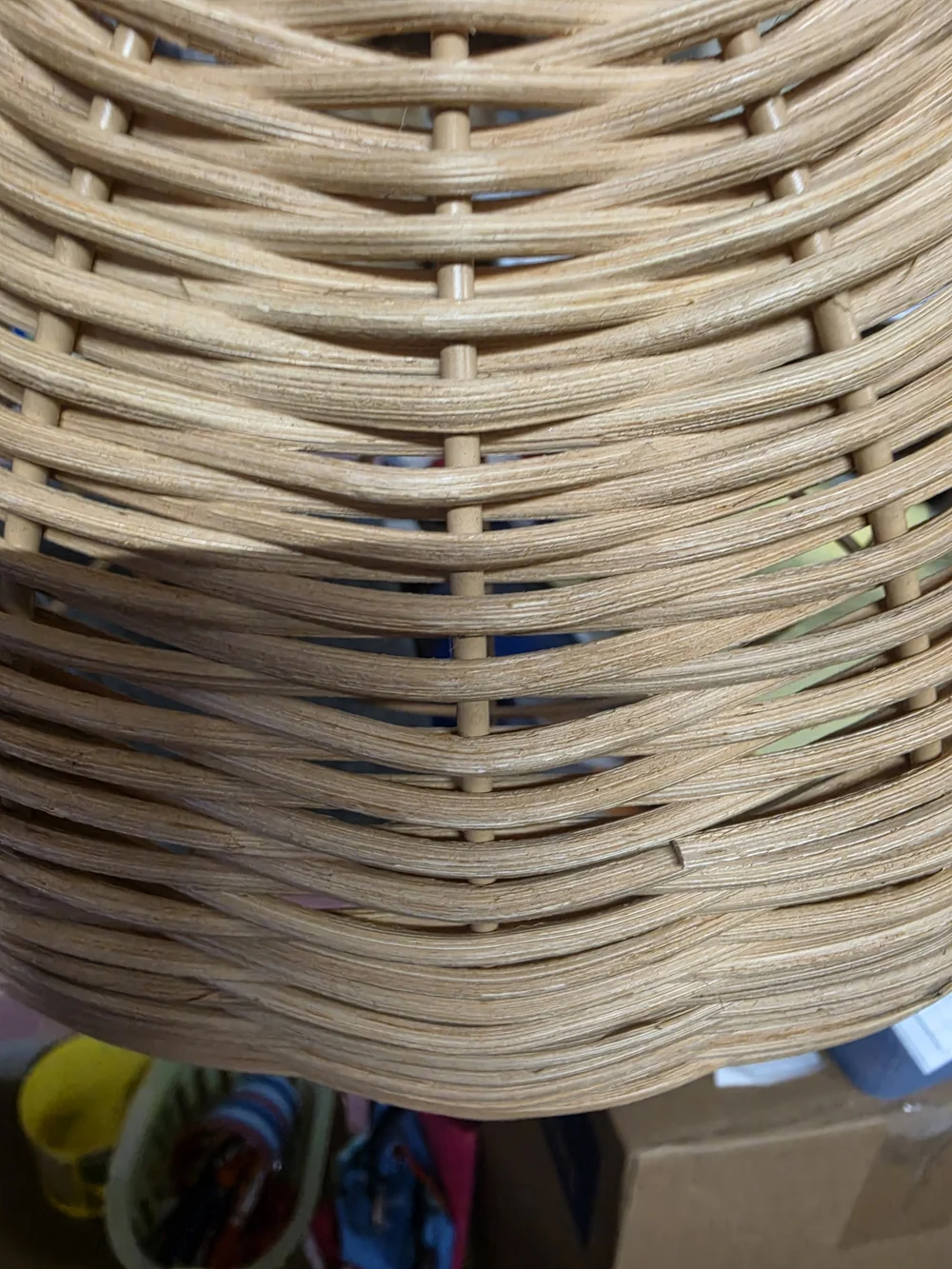 AT-1 Natural Tan Woven Hanging Basket - Decorative Storage Accent